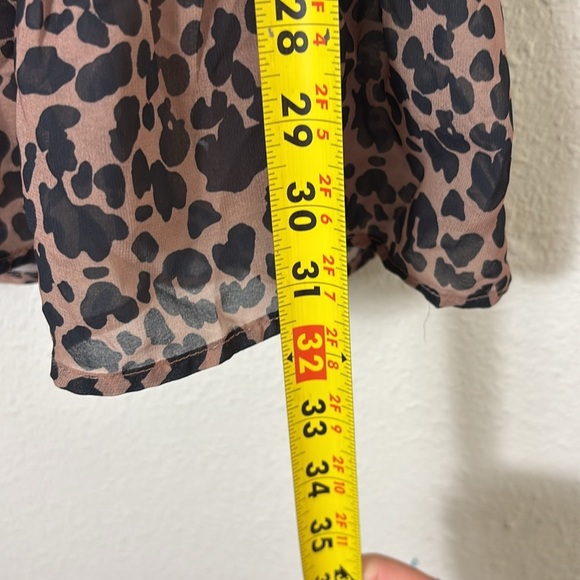 Lulus Rock It Out Brown and Black Leopard Print Babydoll Dress size Small - Picture 7 of 13